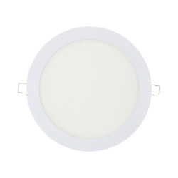 Downlight led empotrable redondo 20 w luz día 4000 k 1500 lm blanco ø22,5 cm
