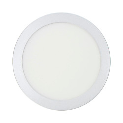 Downlight led superficie redondo cromado 20 w 1500 lm 6400 k luz fria ø 22 x 3 cm