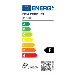 Regleta led 25 w 6500 k luz fría 2000 lm 61,3 x 3,1 x 12 cm