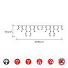 Cortina icicle easy-connect 2x0,5m 12 tiras blanco frío 30v (interior-exterior) total 0,72w