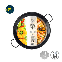 Paellera tradicional de acero esmaltado ø42 cm (10 personas)
