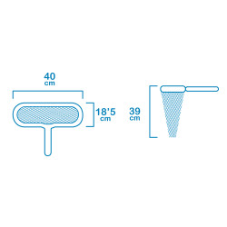 Recogedor de hojas de fondo classic, ø2,8 cm, 40 x 18,5 cm
