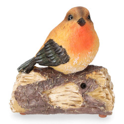 Figura pájaro con sensor de movimiento y sonido, modelos variados, 12,5 cm