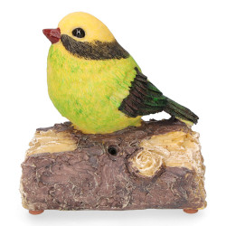 Figura pájaro con sensor de movimiento y sonido, modelos variados, 12,5 cm