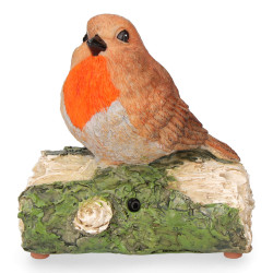 Figura pájaro con sensor de movimiento y sonido, modelos variados, 12,5 cm