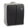 Doble conmutador estanco edm ip44 16a 250v
