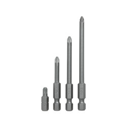 Puntas pozidrive pz1 x 25 mm ¼ pulg acero, 10 uds