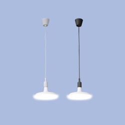 Lampara colgante de silicona e27 60 w color negro