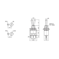 Conmutador unipolar on/on 3a 250v