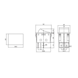 Interruptor bipolar 15a 250v verde empotrable