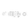 Pulsador base hexagonal 1a 250v, colores surtidos