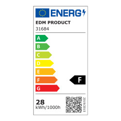 Regleta led 28 w 6500 k luz fria 2700 lm 89,7 x 3,1 x 8 cm