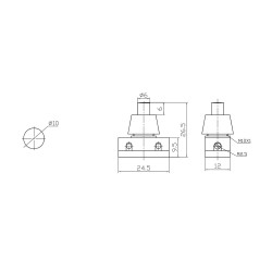 Interruptor unipolar pulsador 2a 250v blanco
