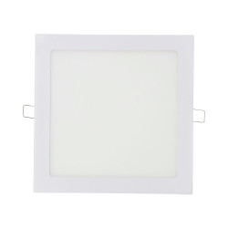 Downlight led empotrable cuadrado 20 w luz día 4000 k 1500 lm color blanco 22 x 22 cm