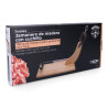 Jamonero premium madera de pino 44 x 41 cm con cuchillo incluido