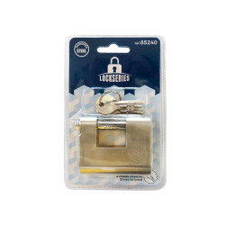 Candado de latón reforzado de seguridad 60 mm, blíster