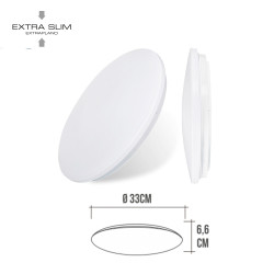 Aplique led circular de superficie 18w 4000 k 1820 lm ø32,5 x 6,2 cm