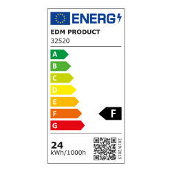 Aplique led circular de superficie 24w 6500 k 2490 lm ø38 x 6,2 cm