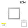 Mini downlight led empotrable cuadrado 6 w 4000 k luz dia color cromo 11,7 x 11,7 cm
