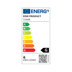 Mini downlight led empotrable cuadrado 6 w 4000 k luz dia color cromo 11,7 x 11,7 cm
