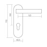 Juego placas, cortafuego, de nylon, 46,5 x 172 mm