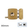 Cerradura derecha 80mm 3 llaves incluidas