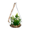 Jarrón colgante de cristal con planta decorativa 10 x 19,5 cm colores / modelos surtidos
