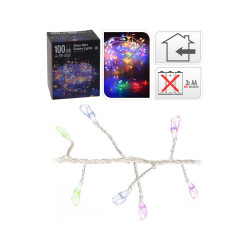 Guirnalda a pilas tipo espino fija 100 leds multicolor 1 m