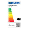 Flexo led 7 w 400 lm 4000 k color plata 13 x 9 x 33 cm