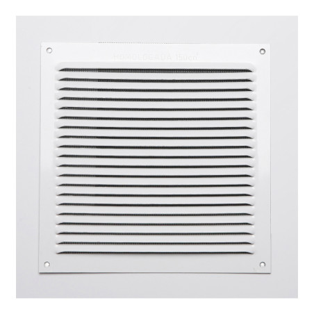 Rejilla s/borde de aluminium 0.6 blanco lacado 170x170mm