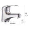 Grifo monomando de lavabo serie saona