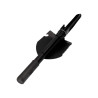 Pala plegable multifuncional de acero color negro 9,5 x 41,5 cm