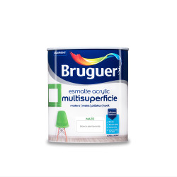 Esmalte acrilico multisuperficie blanco permanente mate 0,750l 5069889 bruguer