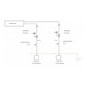 Cuadro indusrial montado, bases, cableado y protecciones, 270 x 250 x 160 mm