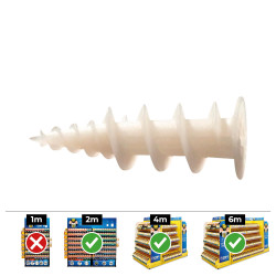 Caja 50 unidades taco nylon carton yeso ref. gkd