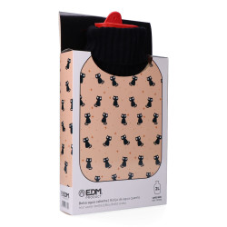 Bolsa de agua caliente 2 l modelo gatos negros