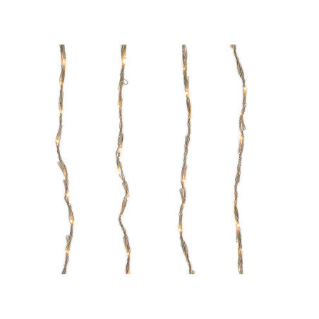 Cortina de leds para balcon exterior blanco calido 2x1m 220 leds