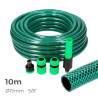 Kit manguera de jardín ø interior 15mm ø exterior 18mm (5/8") - rollo 10m con accesorios