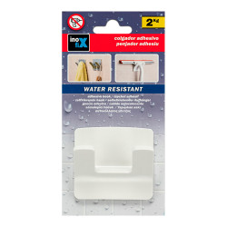 Colgador resistente al agua modelo rama doble blanco (blister)