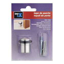 Tope de puerta con torica acero inoxidable (blister)