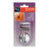 Tope de puerta metalico con tornillo cromado (blister) inofix