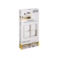 Estanteria madera para 4 cajas organizadoras blanco 67,6 x 32 x 67,6 cm