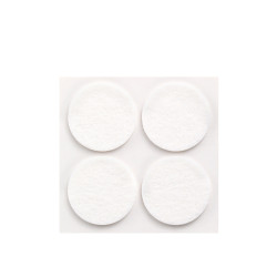 Pack 4 fieltros blancos sinteticos adhesivos ø38mm plasfix inofix