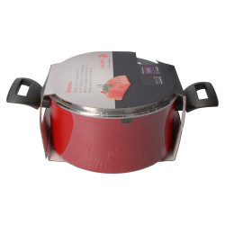 Olla maxima + tapa roja aluminio ø20 x 10 cm