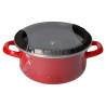 Olla optimax + tapa roja acero aisi 430 ø24 x 13cm