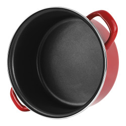 Tartera acero esmaltado aisi 430 optimax roja ø24 cm