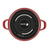 Tartera acero esmaltado aisi 430 optimax roja ø24 cm
