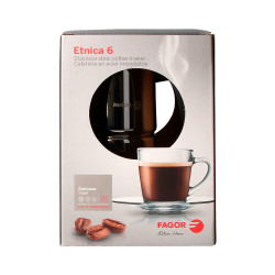 Cafetera etnica de acero inoxidable 18 / 10, 6 tazas