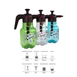 Pulverizador de polietileno, colores surtidos, ø40 x 32,5 cm, 360°, 2 l
