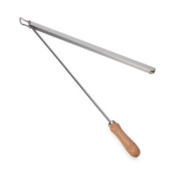 Varilla portaperiódicos aluminio con mango de madera